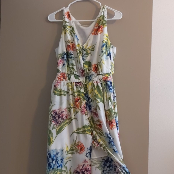 Full length front split flower dress - Picture 2 of 3